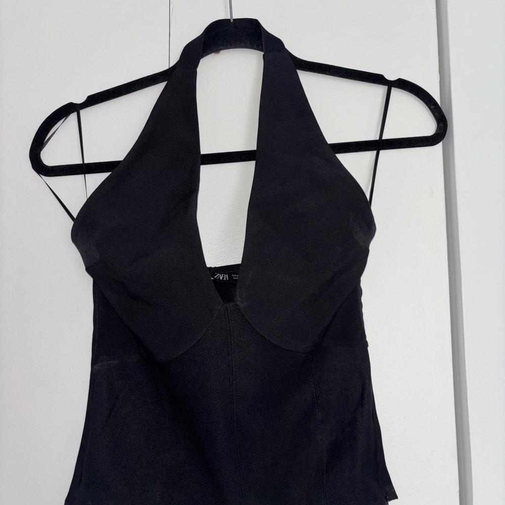 Zara Black Halter Top